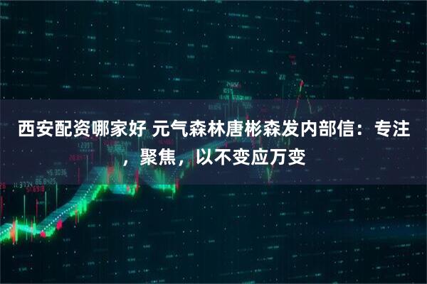 西安配资哪家好 元气森林唐彬森发内部信：专注，聚焦，以不变应万变
